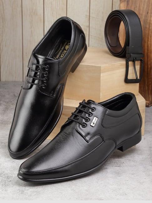 action men's black derby shoes