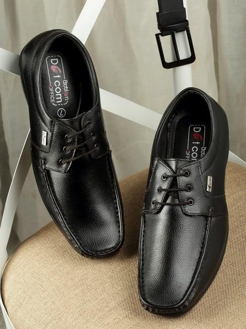 action men's black derby shoes