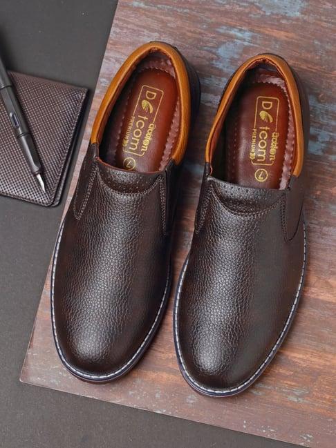 action men's brown casual loafers