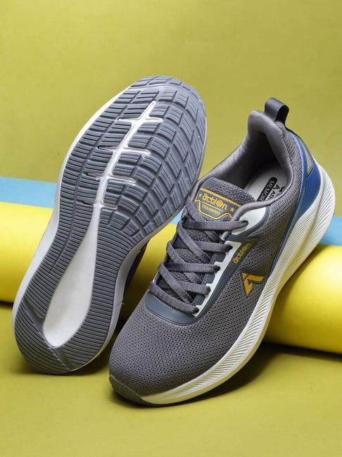 action men's grey running shoes