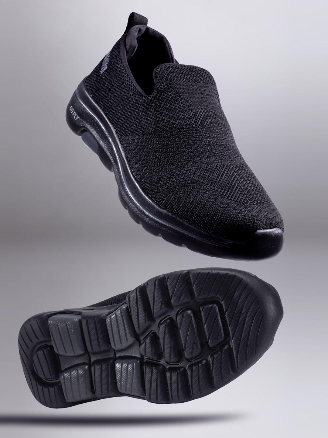 action men black mesh running non-marking shoes