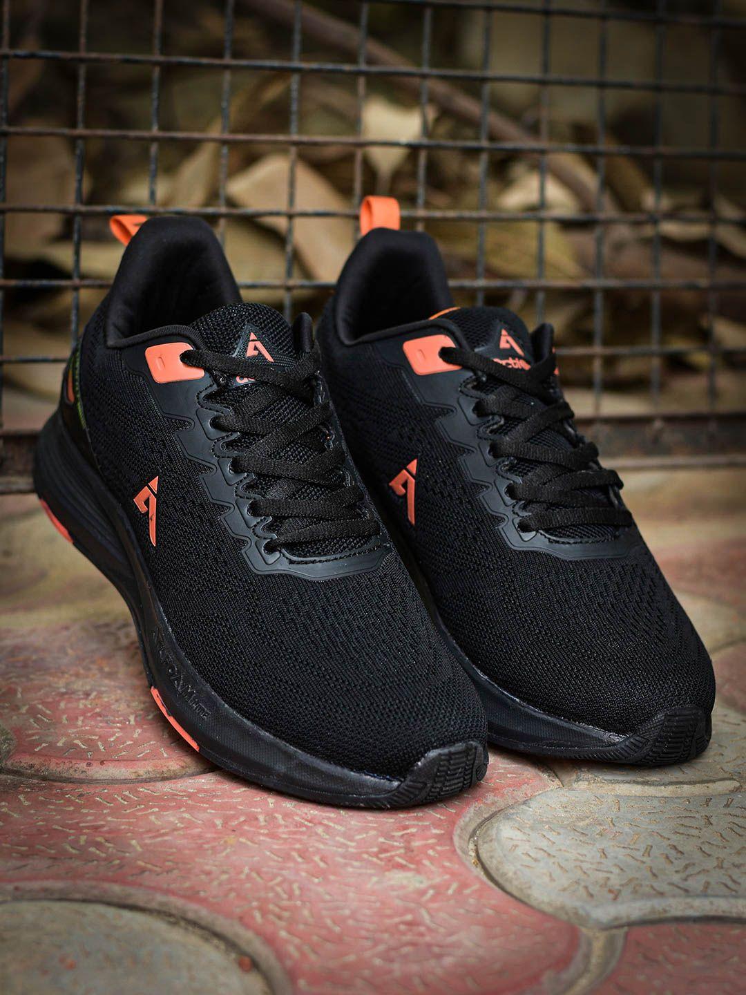 action men black synthetic running non-marking shoes