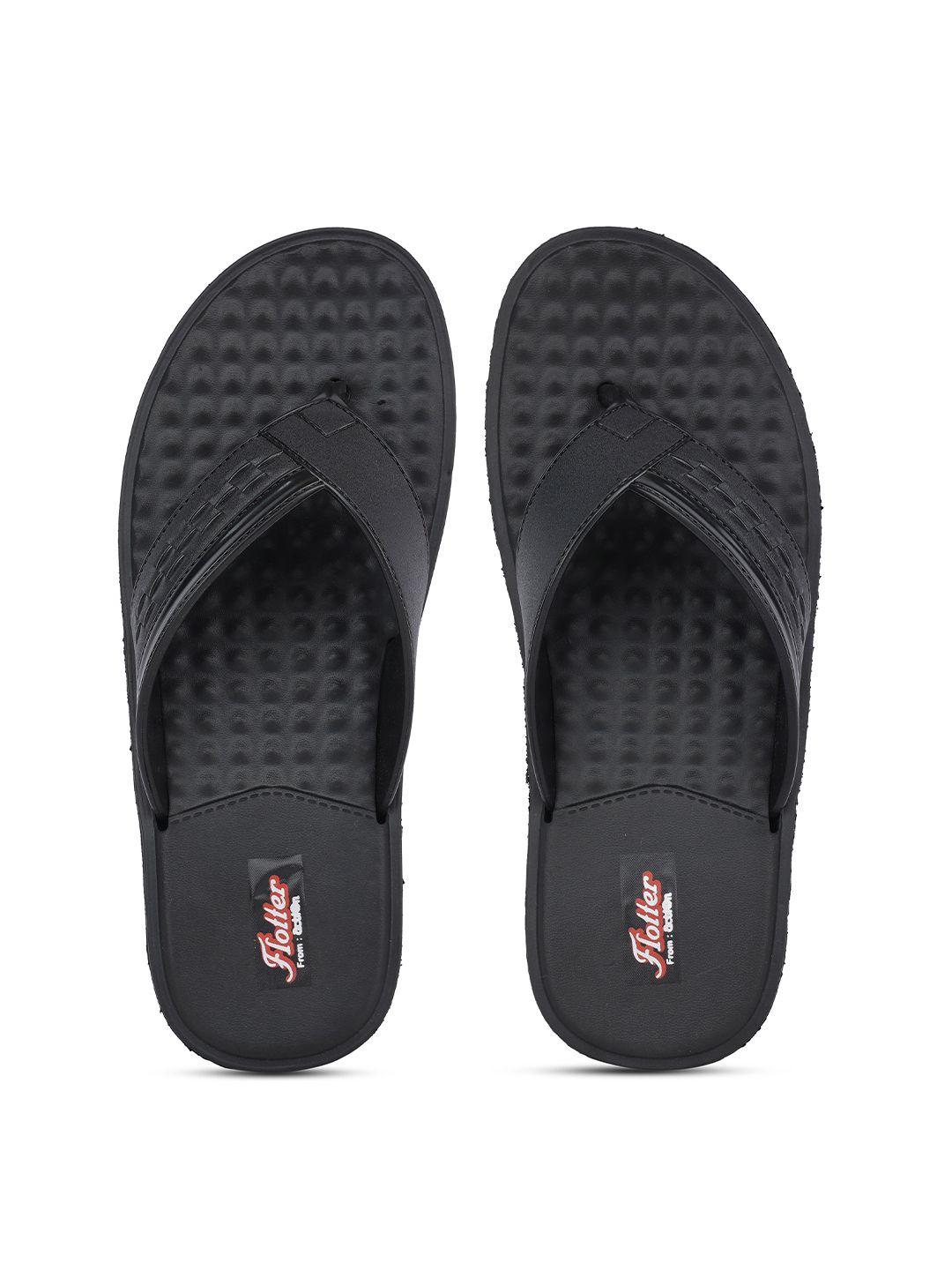 action plus men black rubber thong flip-flops