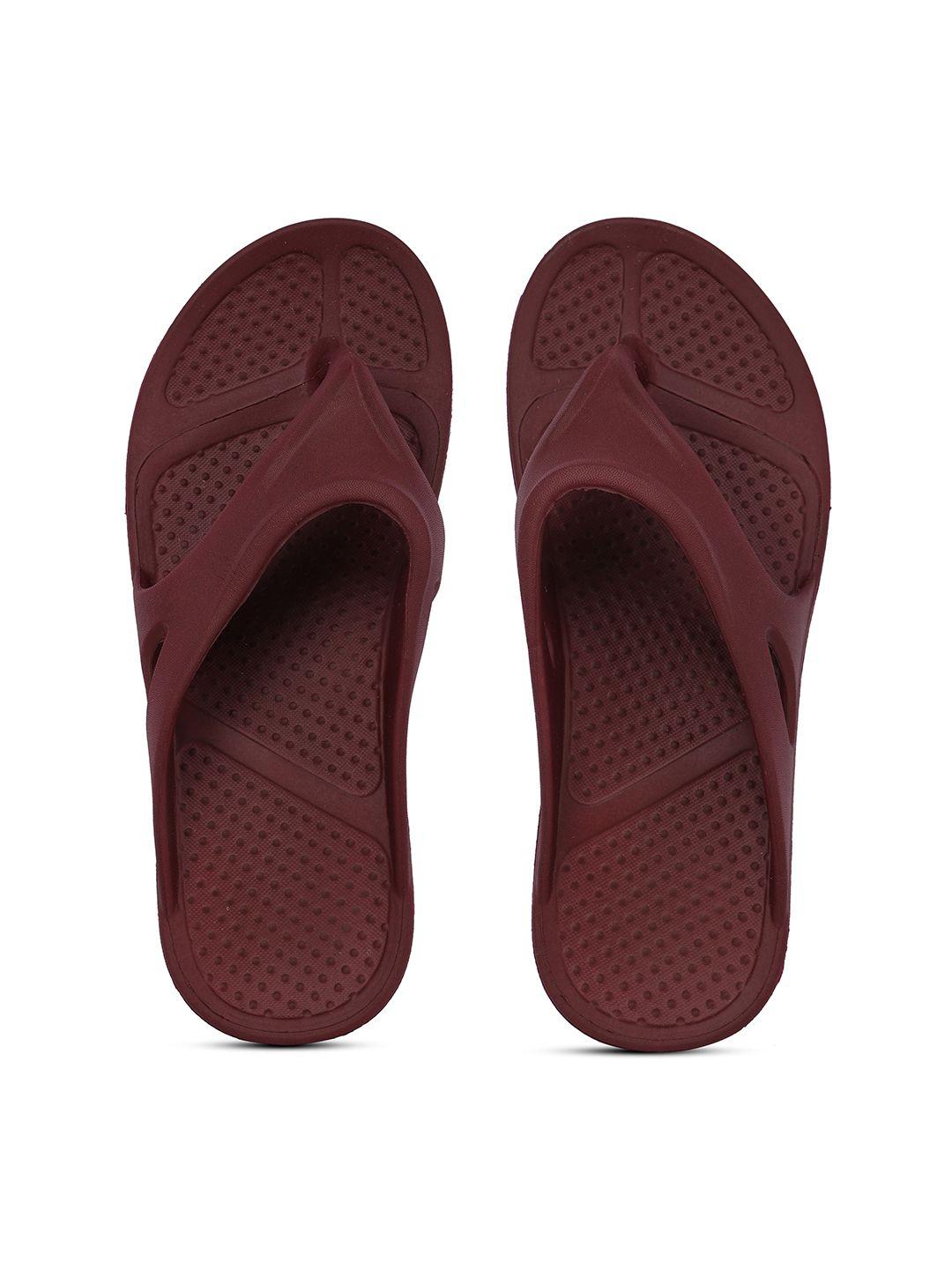 action plus women maroon thong flip-flops