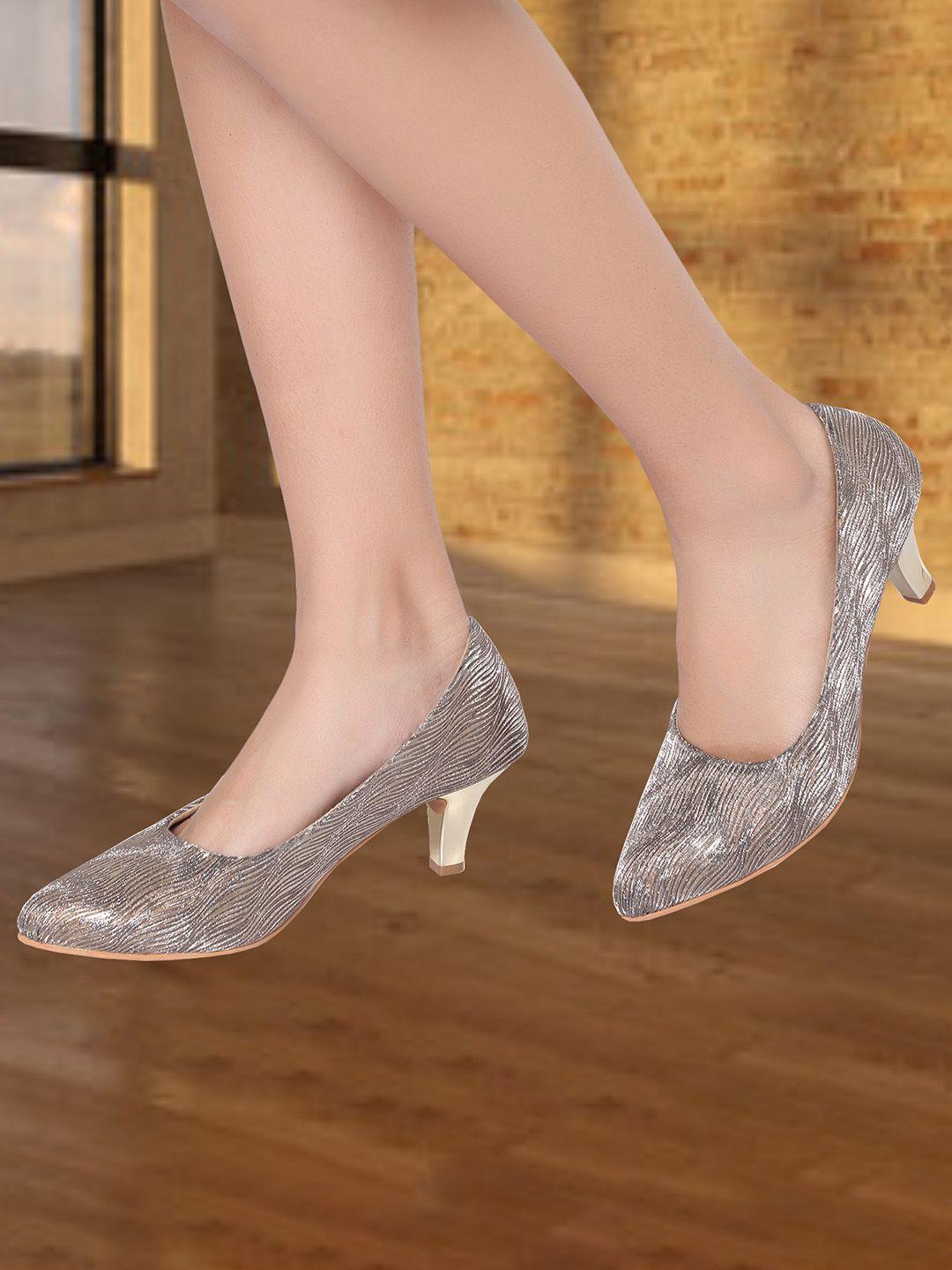 action pointed toe embellished kitten pumps