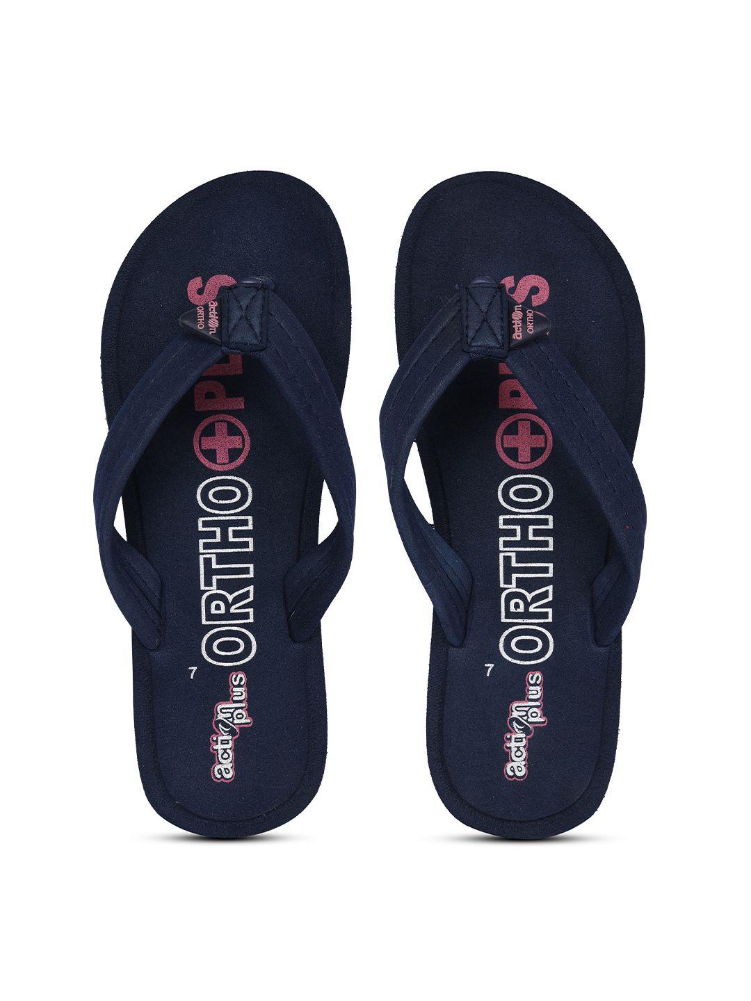 action women printed rubber thong flip-flops