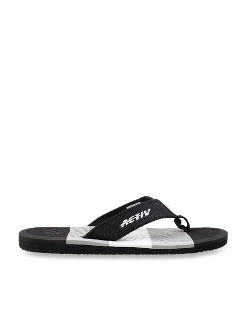 activ by mochi men's black flip flops