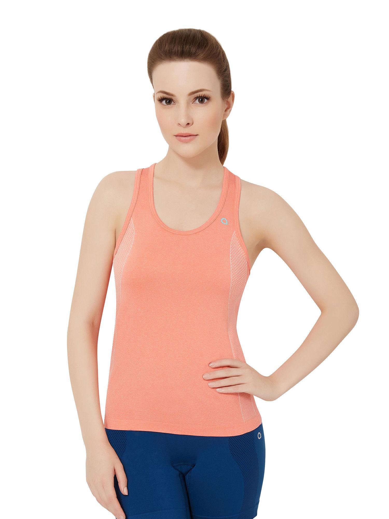 active criss cross coral tank top