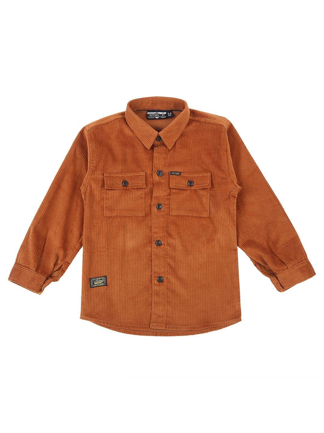 actuel boys cotton solid casual shirt