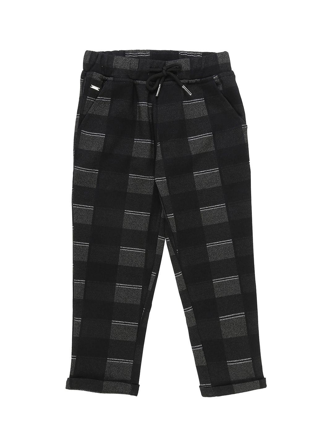 actuel boys pure cotton checked trousers