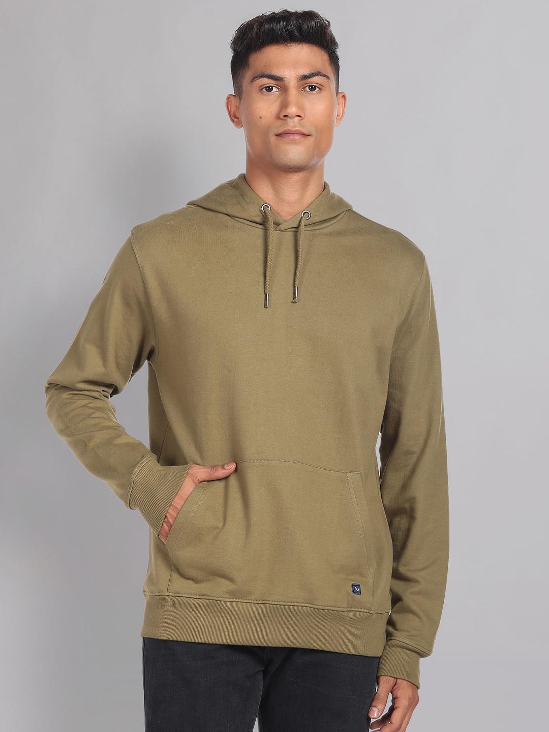 ad by arvind hooded kangaroo pocket cotton pullover sweatshirt