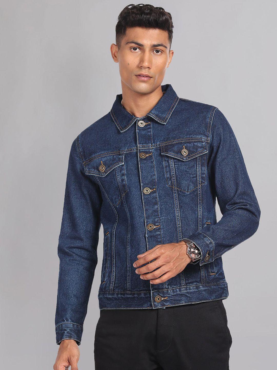 ad by arvind washed pure cotton denim jacket