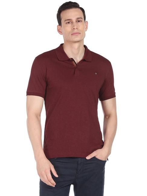 ad by arvind wine polo t-shirt