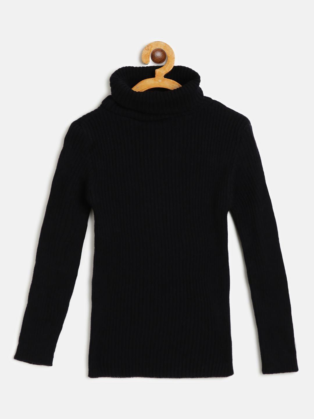 ad & av boys black ribbed woollen pullover