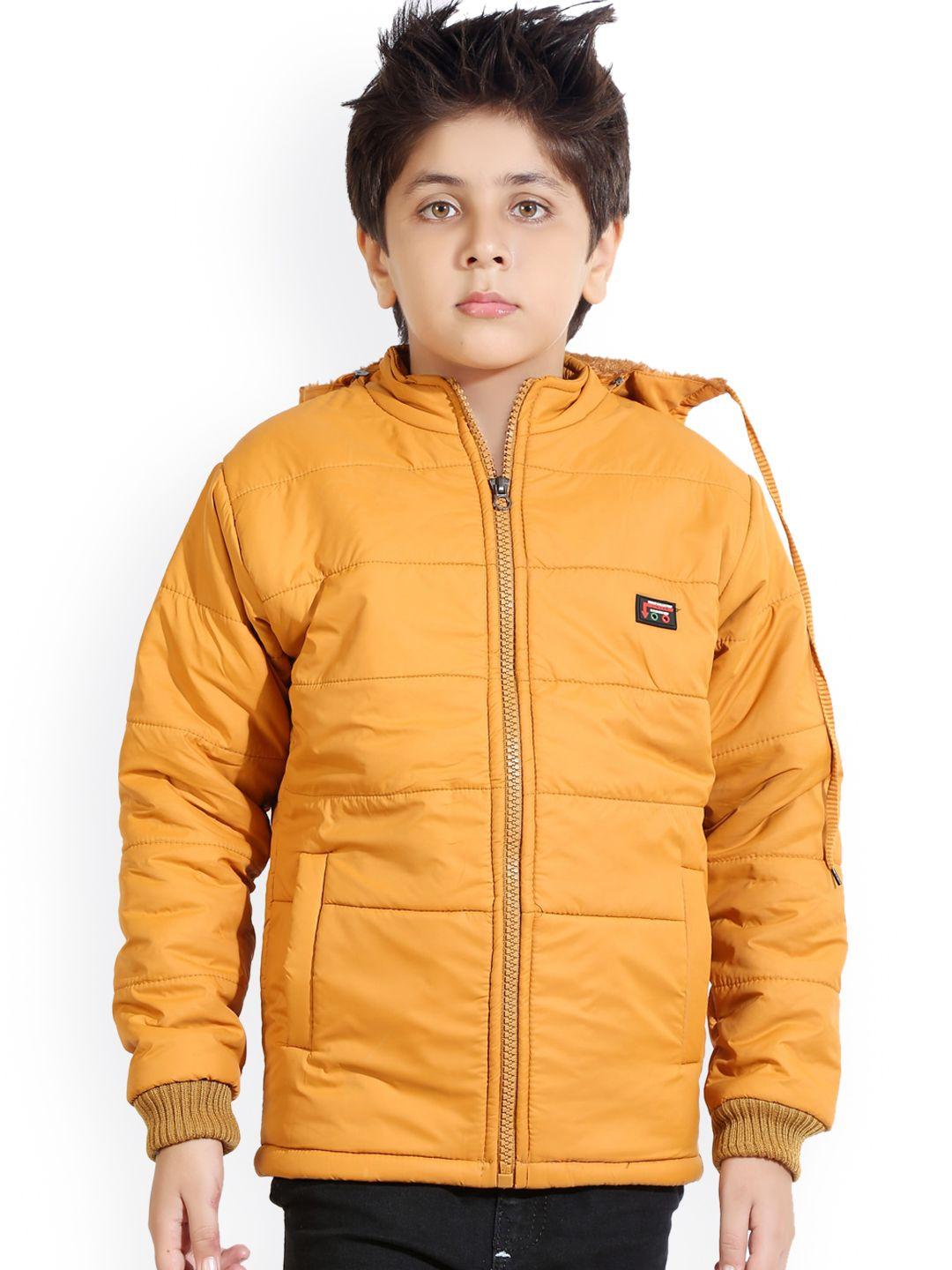 ad & av boys mustard solid puffer jacket