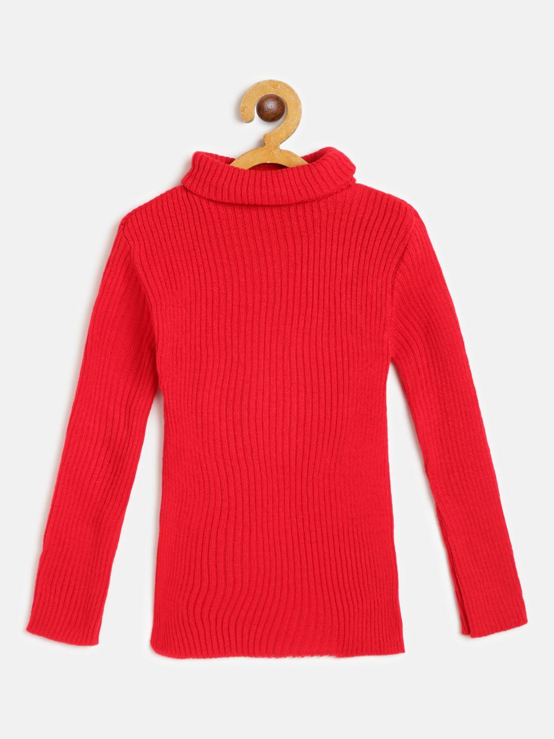 ad & av boys red ribbed woollen pullover