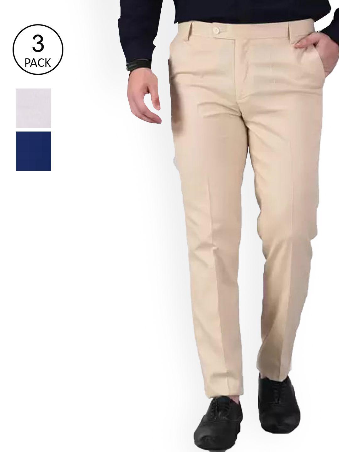 ad & av men multicoloured classic easy wash chinos trousers