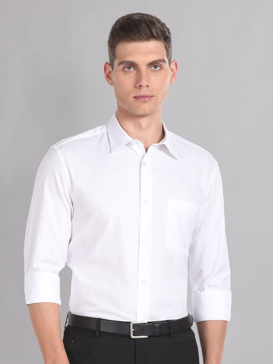 ad by arvind  spread collar cotton classic shirt