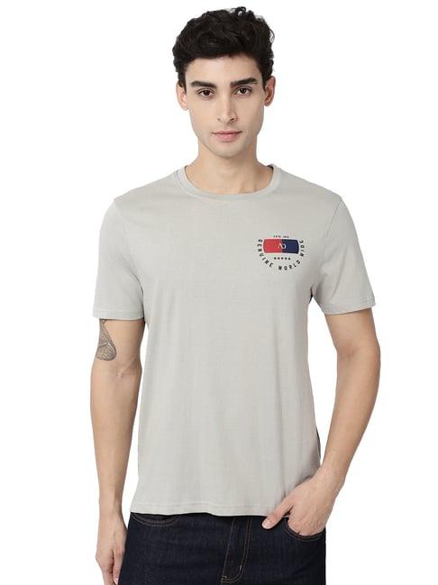 ad by arvind grey crew t-shirt