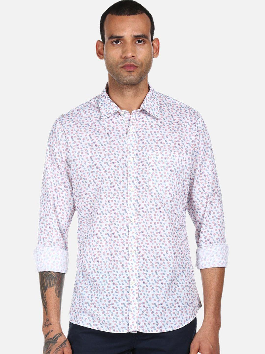 ad by arvind men multicoloured floral opaque printed casual shirt