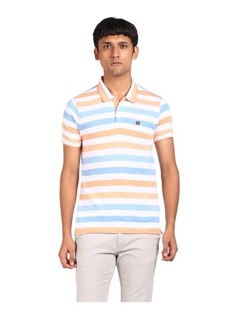 ad by arvind multicolor cotton polo t-shirt