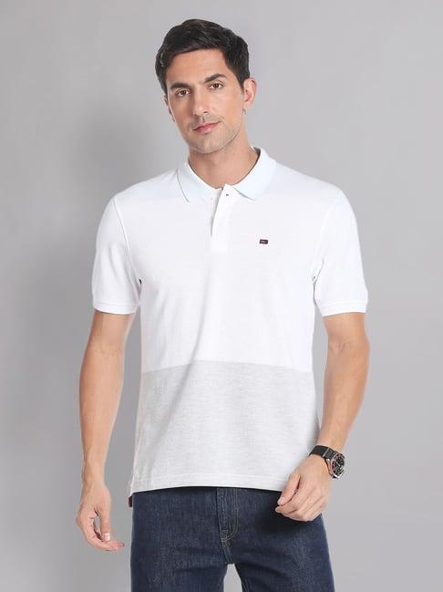 ad by arvind multicolor slim fit polo t-shirt