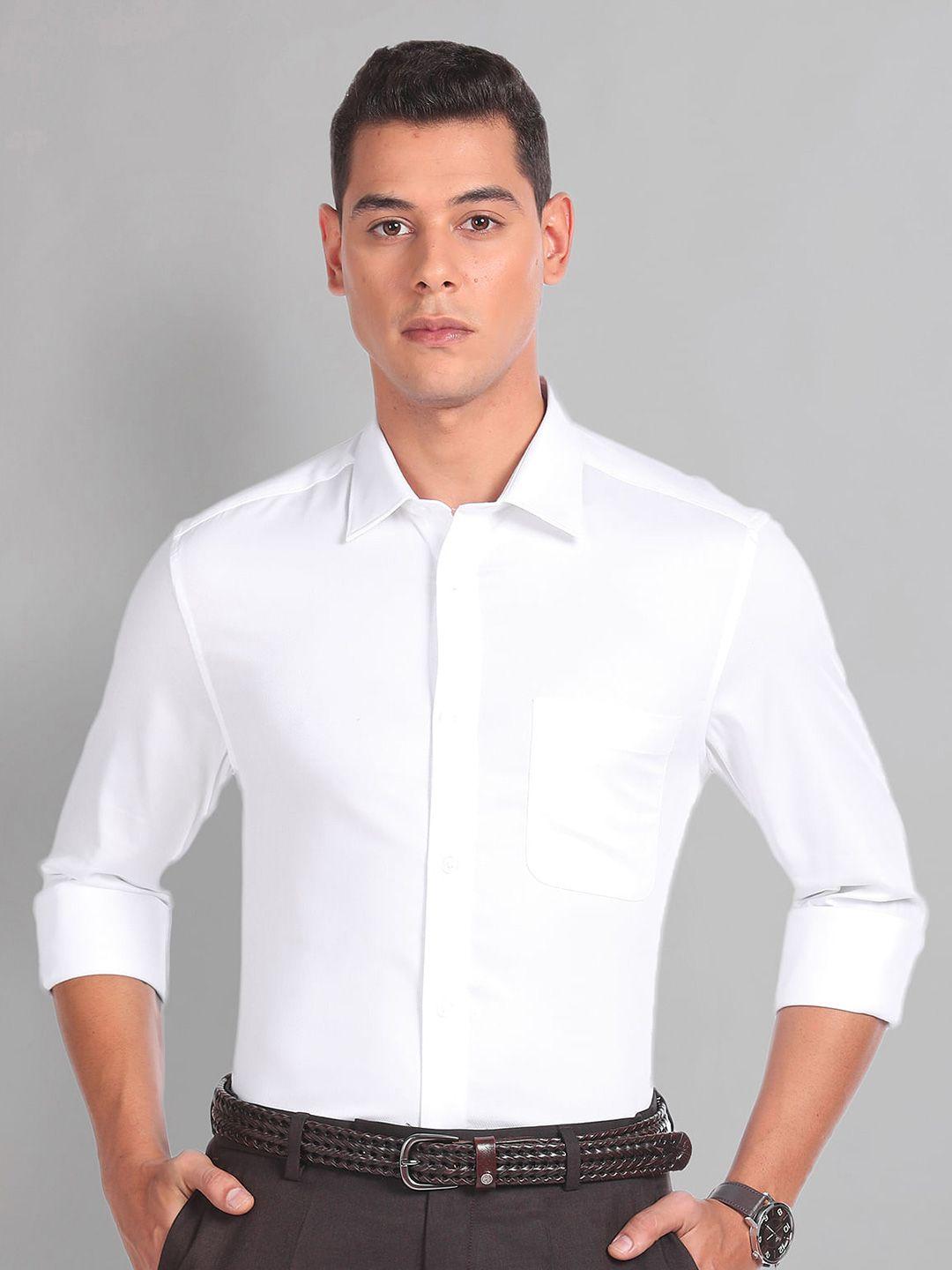 ad by arvind opaque cutaway collar cotton formal shirt