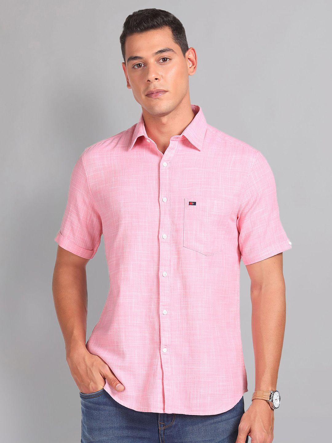 ad by arvind slim fit opaque cotton casual shirt