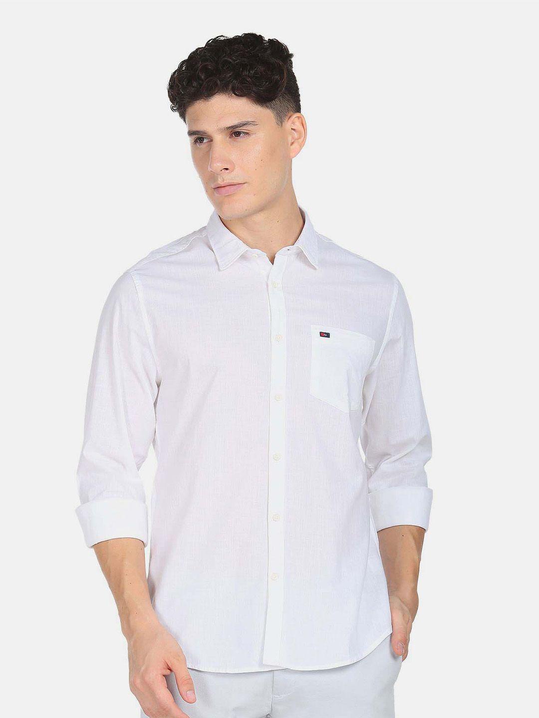 ad by arvind slim fit pure cotton casual shirt