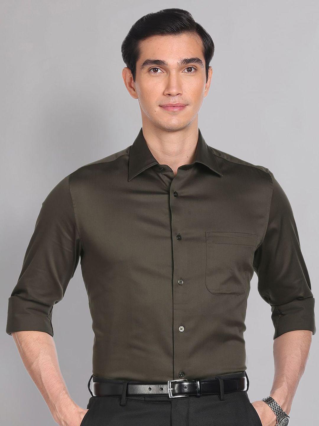 ad by arvind spread collar cotton formal shirt