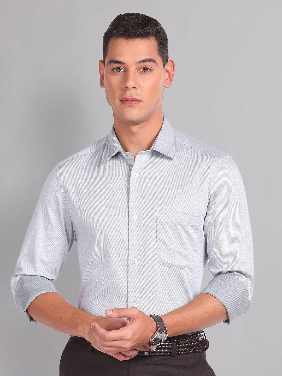 ad by arvind spread collar opaque cotton casual shirt