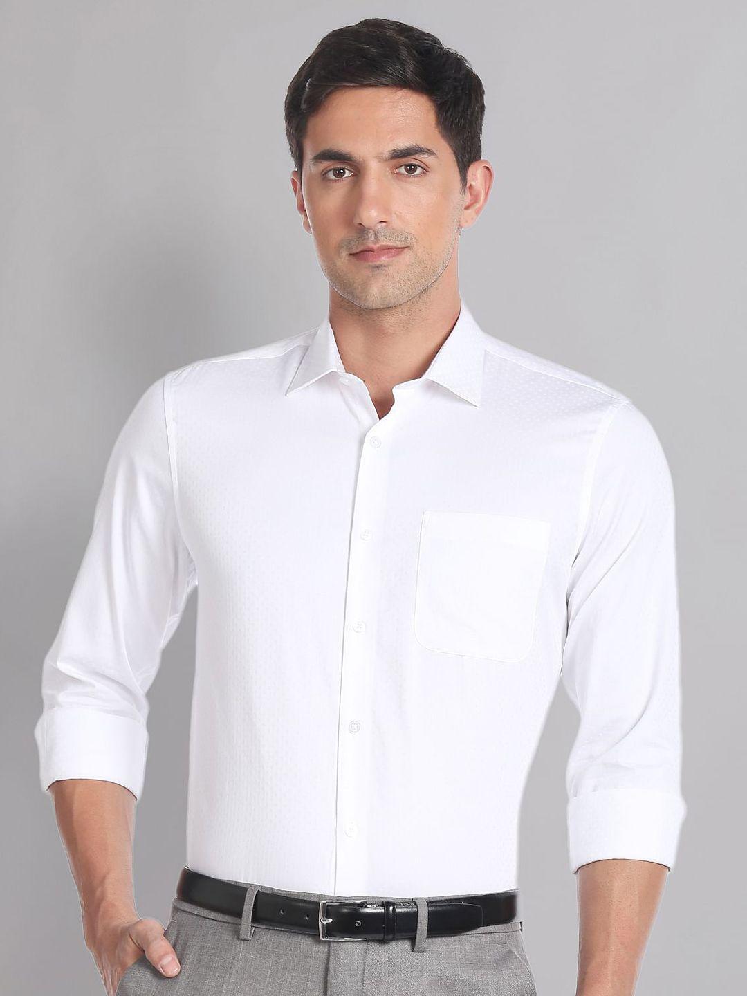 ad by arvind spread collar pure cotton formal shirt