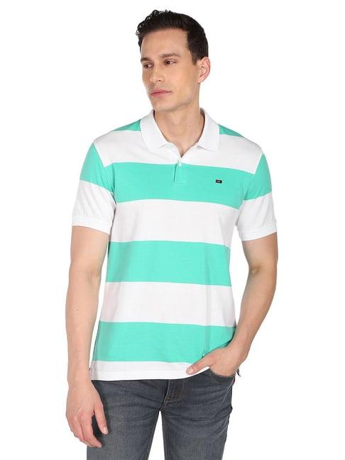 ad by arvind teal polo t-shirt