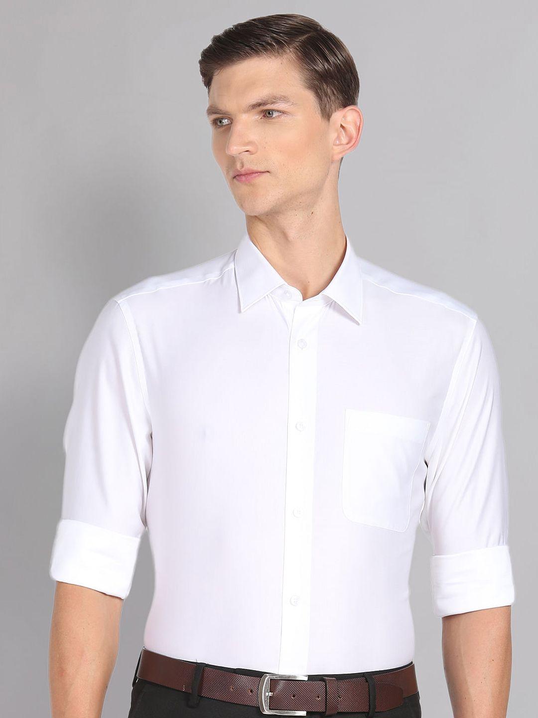 ad by arvind twill pure cotton formal shirt