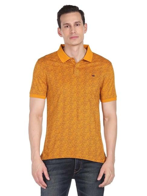 ad by arvind yellow polo t-shirt