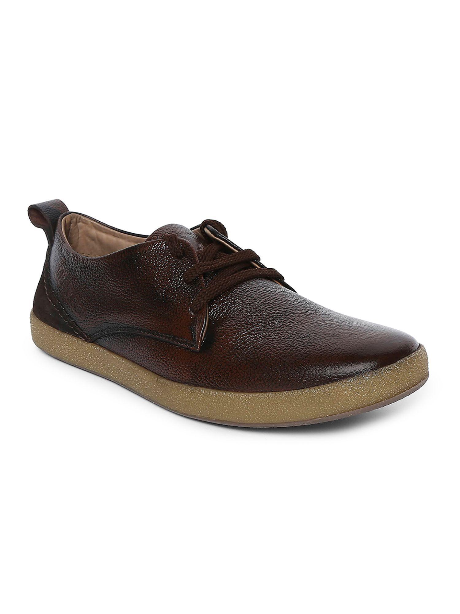 adair fullgrain natural leather brown casual shoes for men