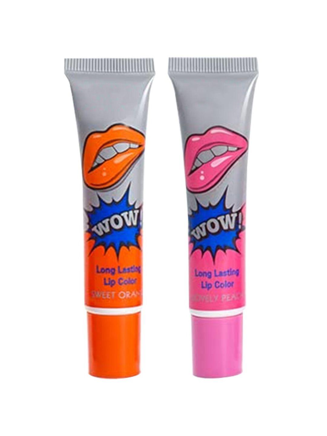 adbeni 2-pcs long lasting lip color - 15g each - sweet orange & lovely peach