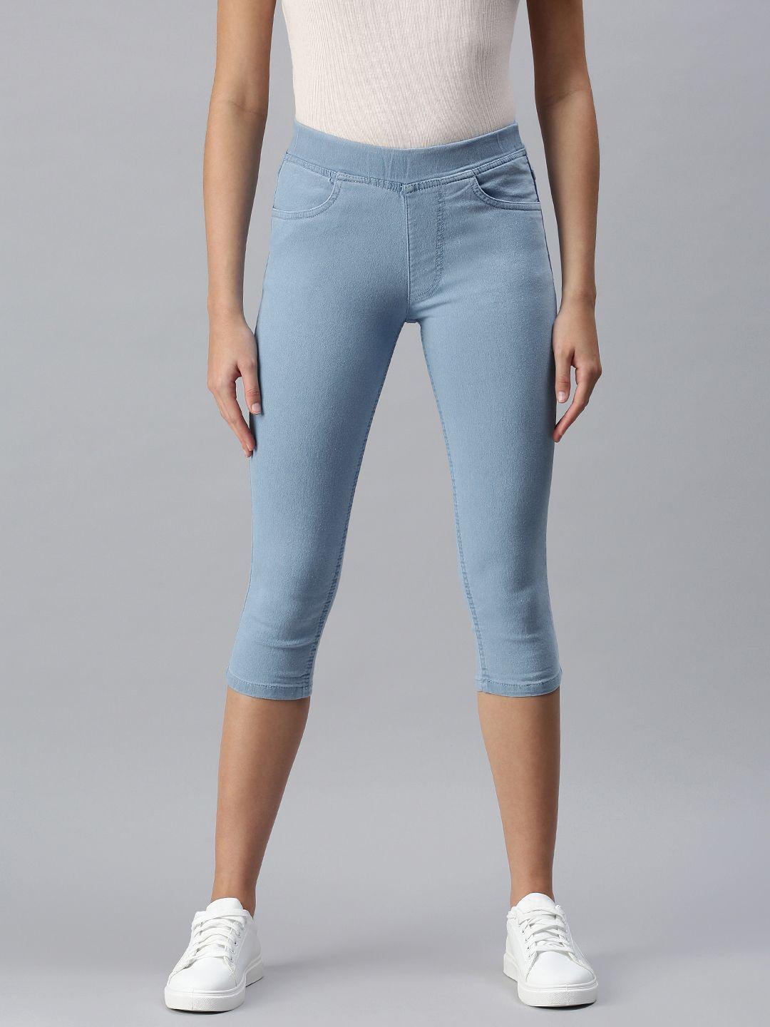 adbucks women blue capris