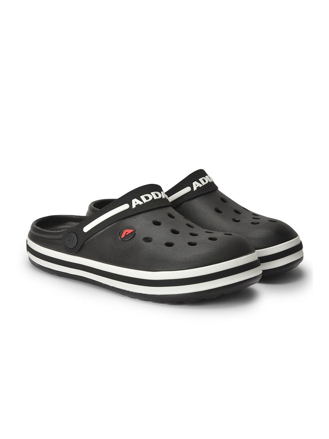 adda men black & white clogs