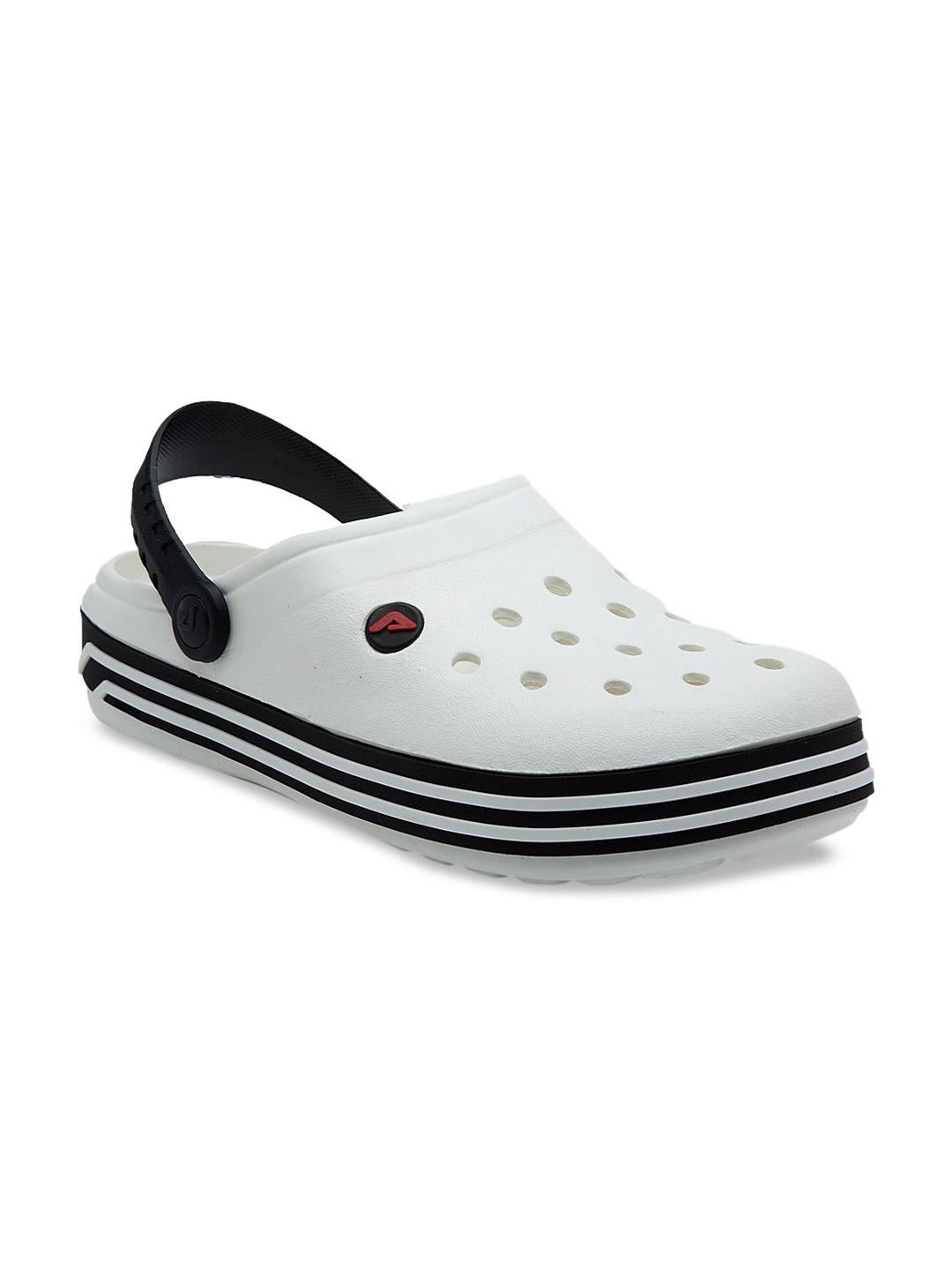 adda men white textured clogs