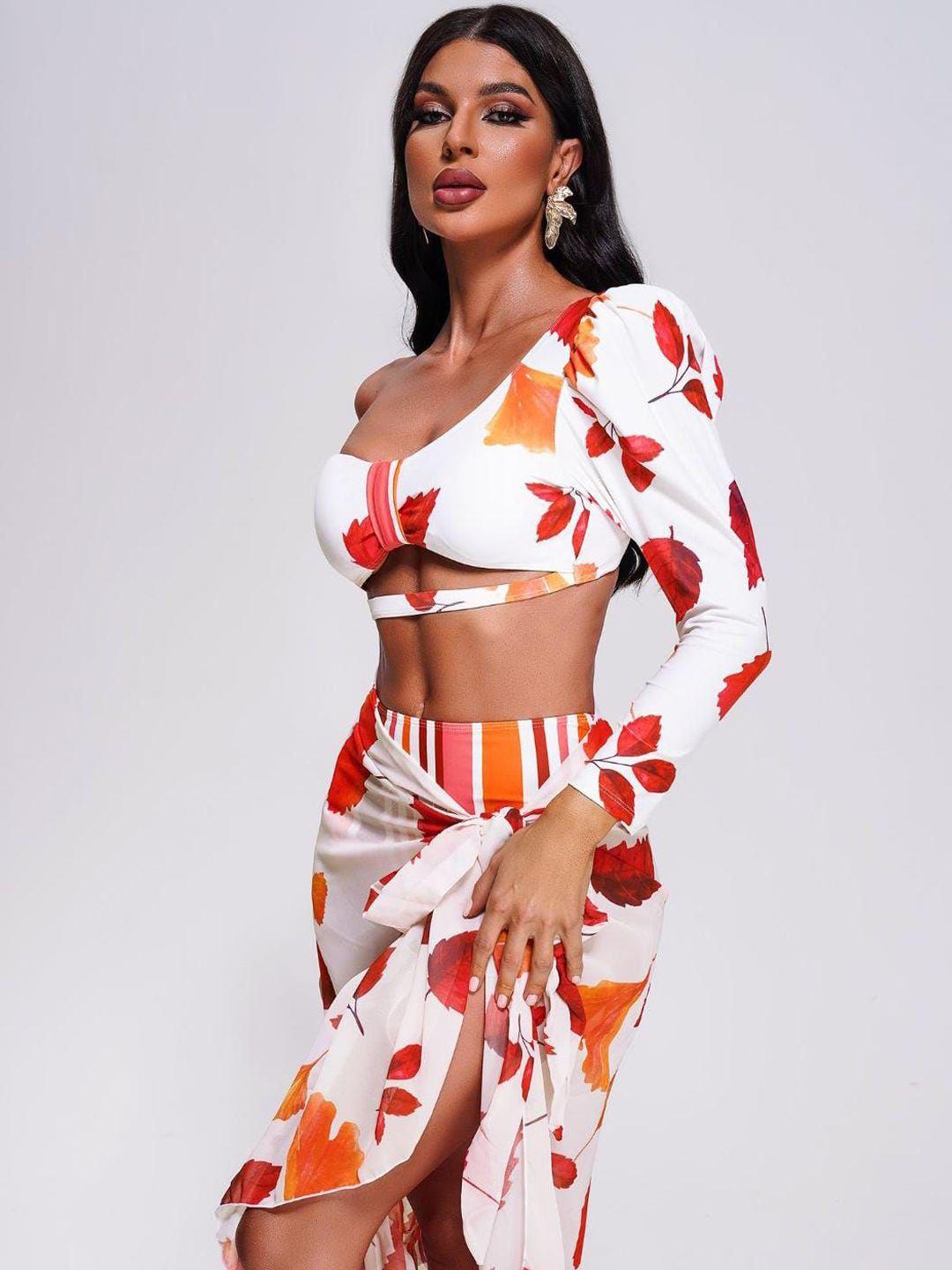 addery floral printed swimwear set