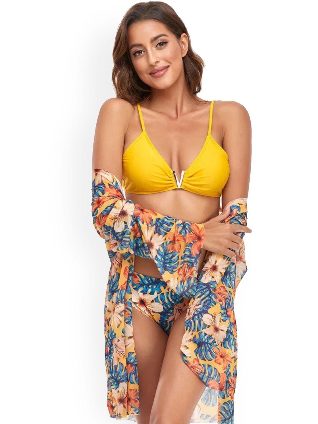 addery tropical printed swim bikini set