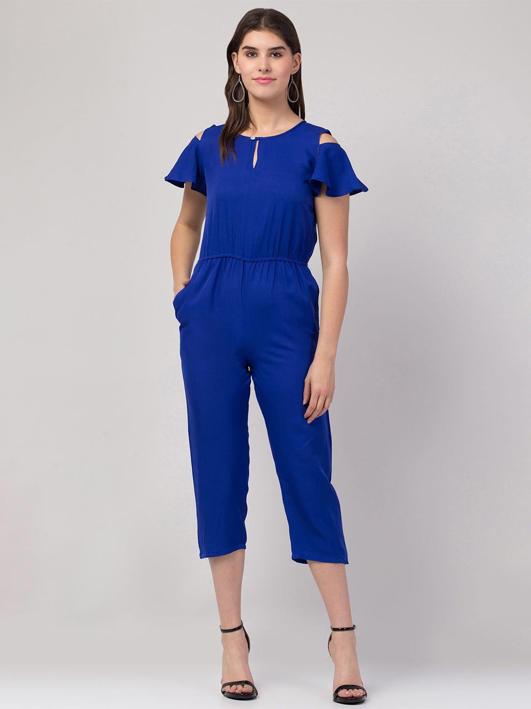 addicted attire keyhole neck capri jumpsuit