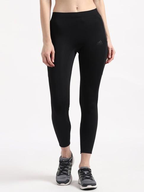 adidas black fitted running tights