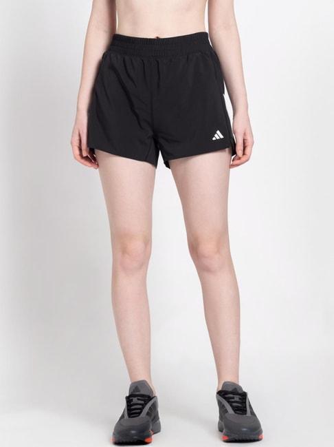 adidas black striped sports shorts