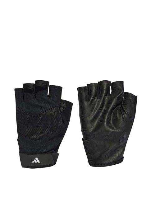 adidas black textured gloves