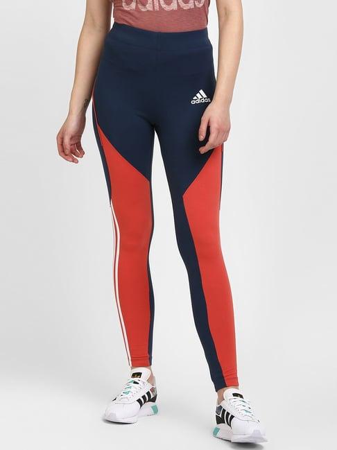 adidas blue & red high rise sp tights