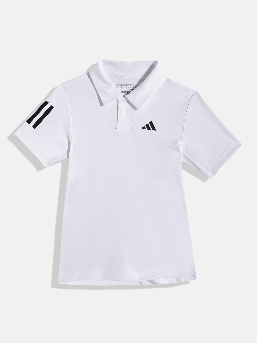 adidas boys club 3s polo collar aeroready tennis t-shirt
