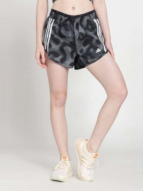adidas grey printed sports shorts
