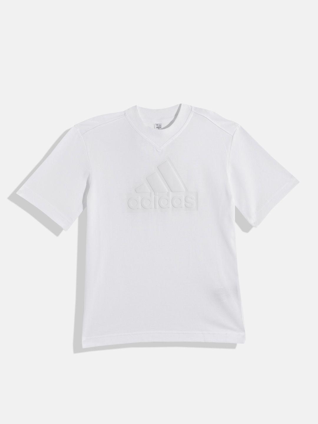 adidas kids brand logo embossed pure cotton u fi logo t-shirt